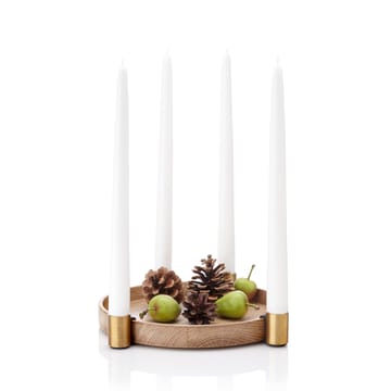 Luna candleholder - oak-brass - Applicata