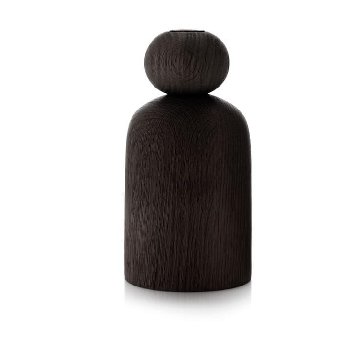 Shape ball vase, Black stained oak Applicata