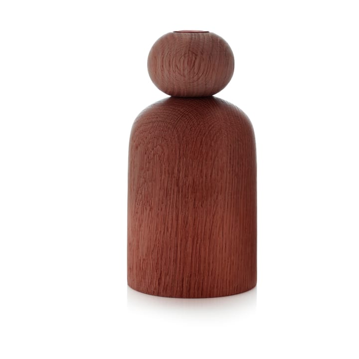 Shape ball vase, Smoked oak Applicata