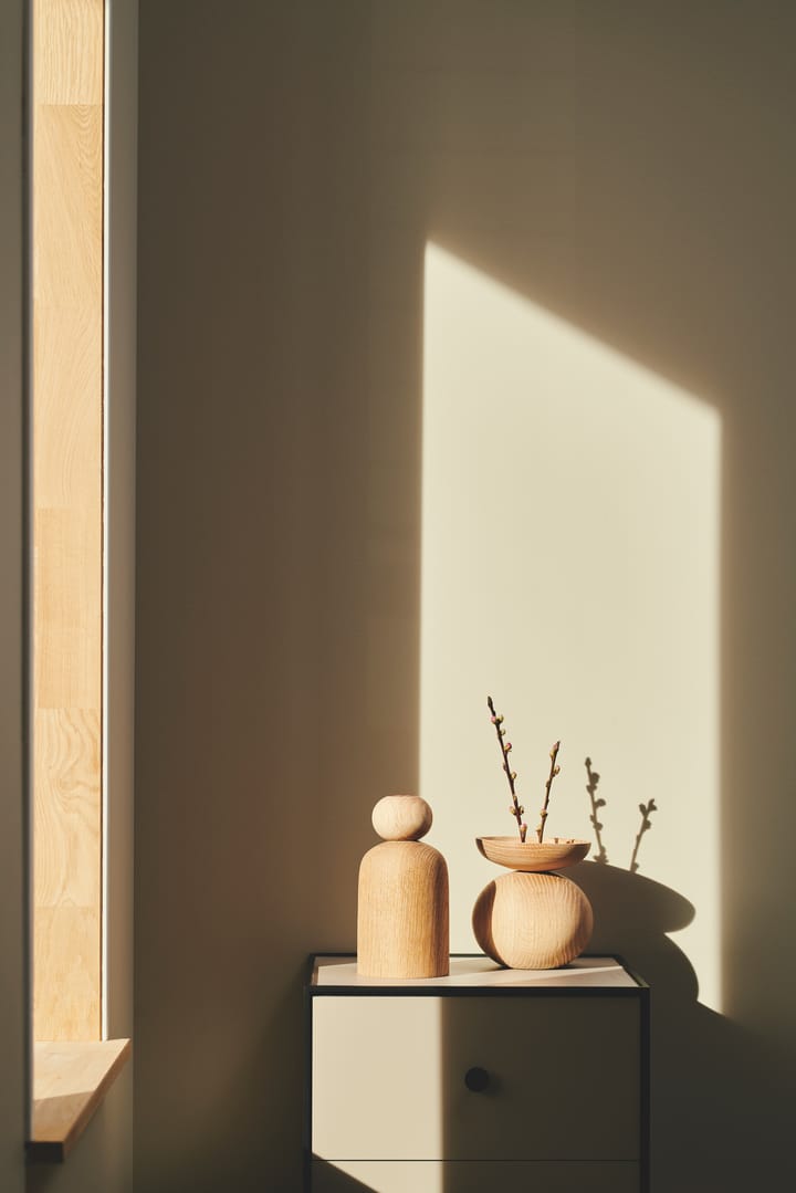 Shape bowl vase, Oak Applicata