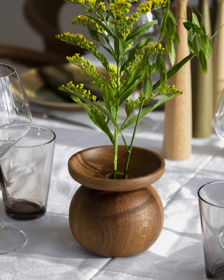 Shape bowl vase, Smoked oak Applicata