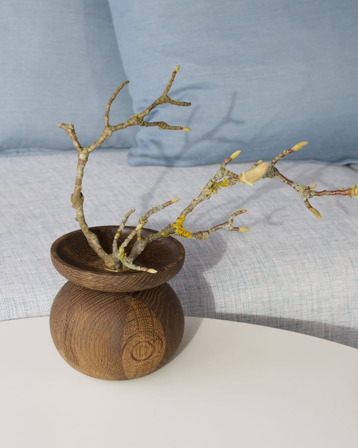 Shape bowl vase, Smoked oak Applicata