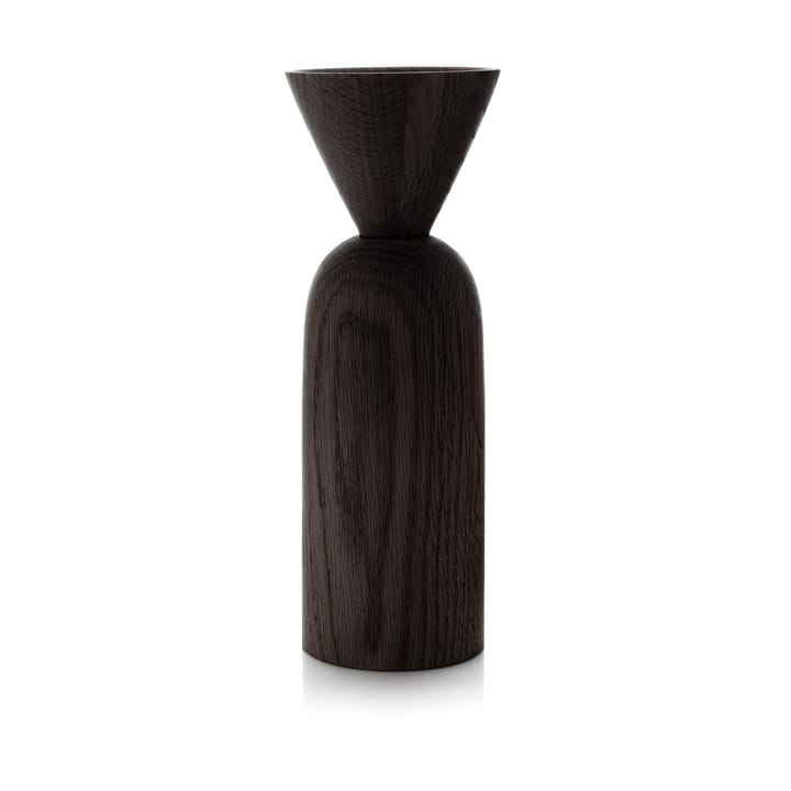 Shape cone vase, Black stained oak Applicata