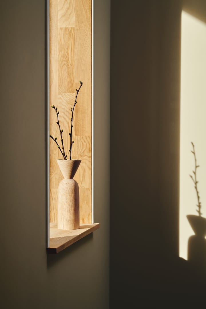 Shape cone vase, Oak Applicata