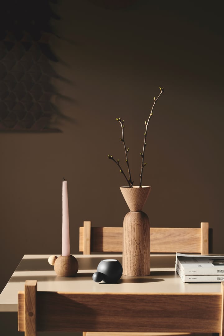 Shape cone vase, Oak Applicata