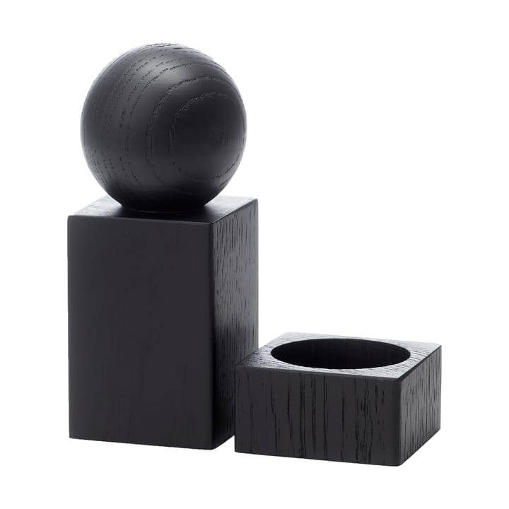 Twist spice grinder and salt bowl - Black stained oak - Applicata