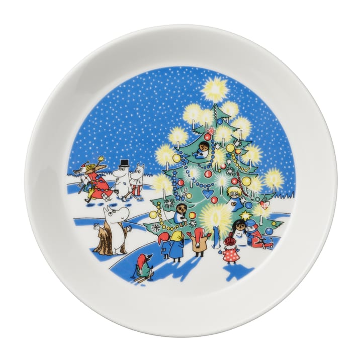 Drawing & Christmas Moomin plate 2 pieces, Ø19 cm Arabia