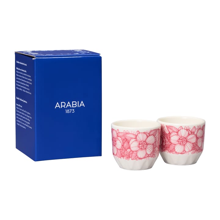 Huvila egg cup 2-pack, Pink-white Arabia