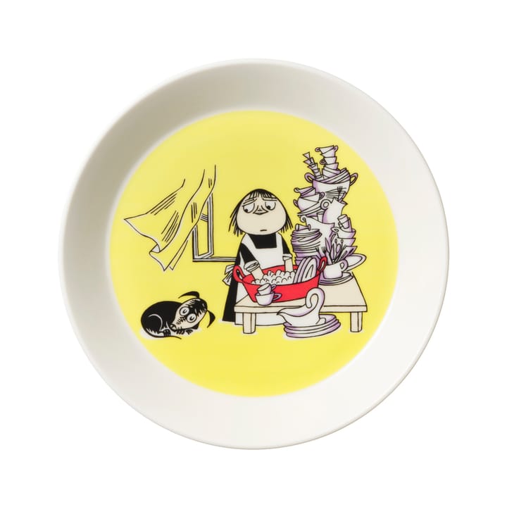 Misabel yellow Moomin plate, yellow Arabia