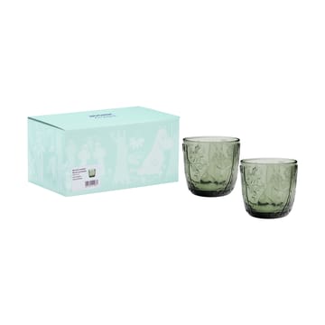 Moomin drinking glass 28 cl 2-pack - Pine green - Arabia