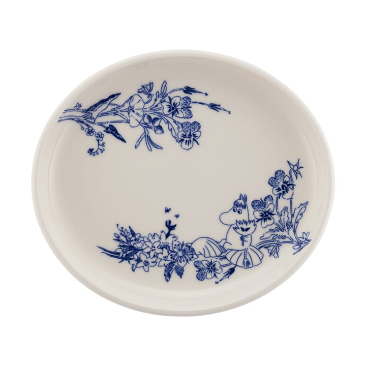 Moomin Haru oval plate 16 cm, Blue-white Arabia