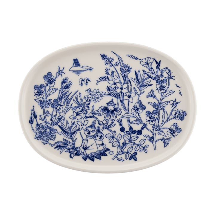 Moomin Haru serving plate 17 cm, Blue-white Arabia