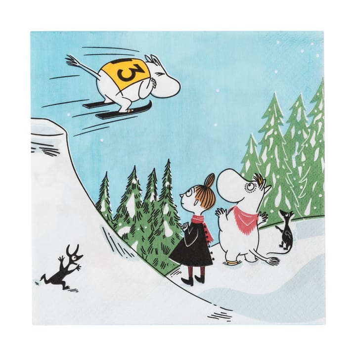 Moomin napkins 33x33 cm, Ski jumping Arabia