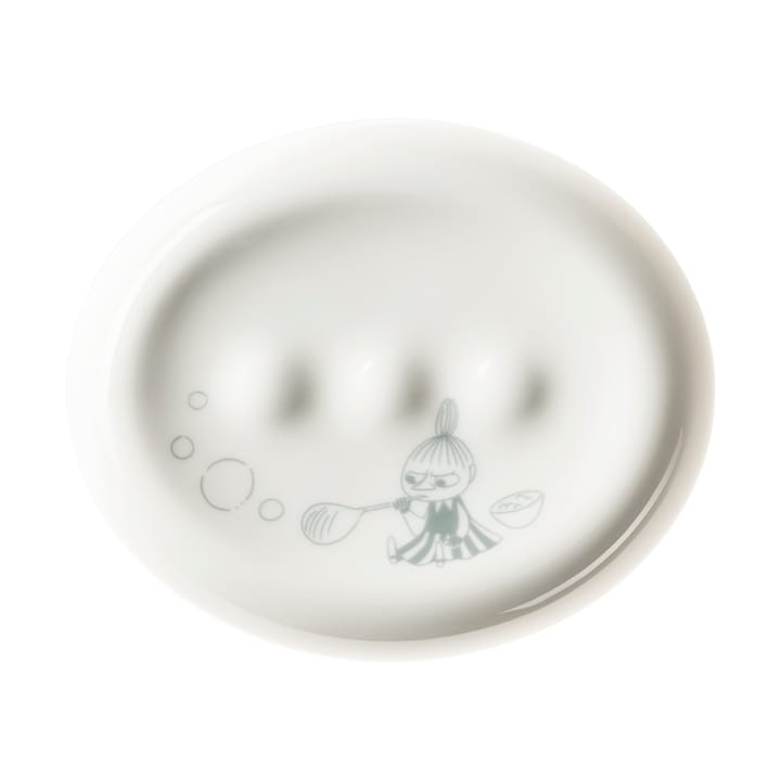 Moomin soap dish - Bath time green-white - Arabia