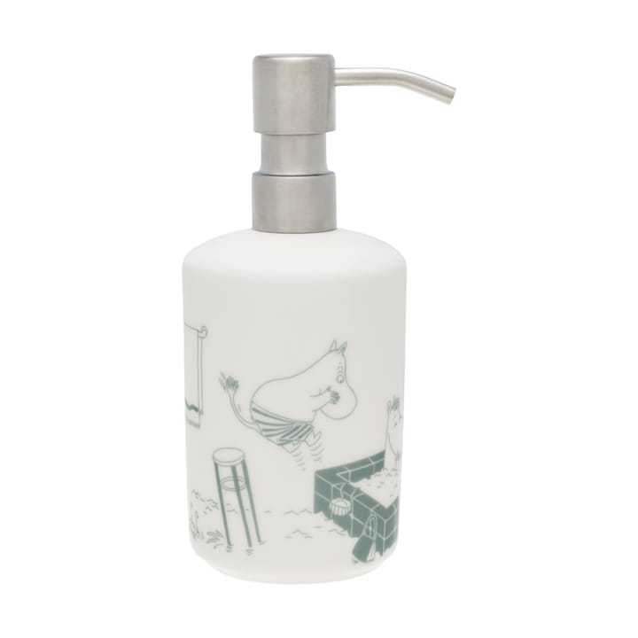 Moomin soap dispenser, Bath time green-white Arabia