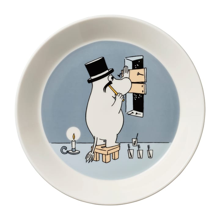 Moominpappa Moomin plate Ø19 cm, Grey Arabia