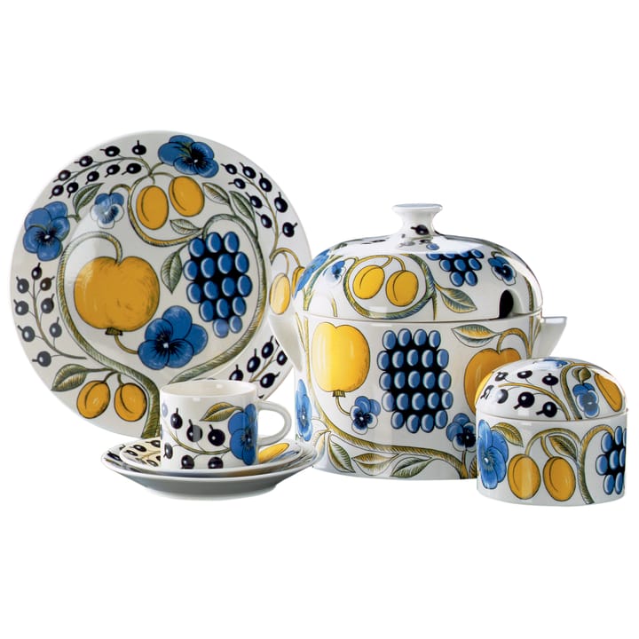Paratiisi box with lid, white-multi coloured Arabia