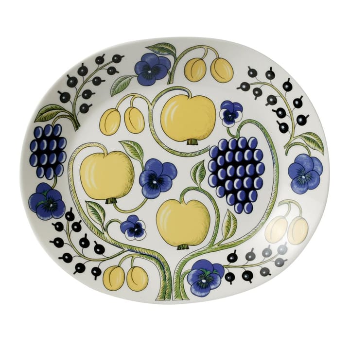 Paratiisi oval plate 36 cm, blue Arabia