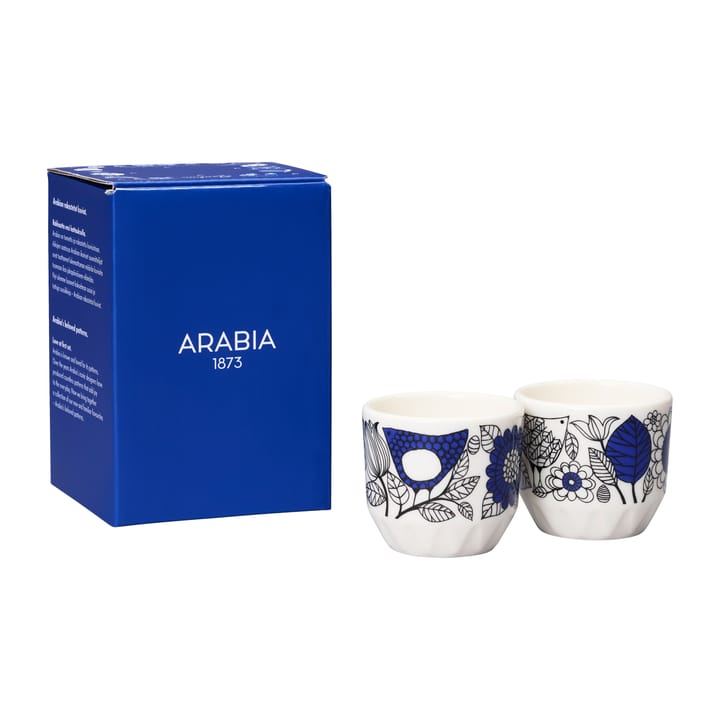 Pastoraali egg cup 2-pack, Blue Arabia