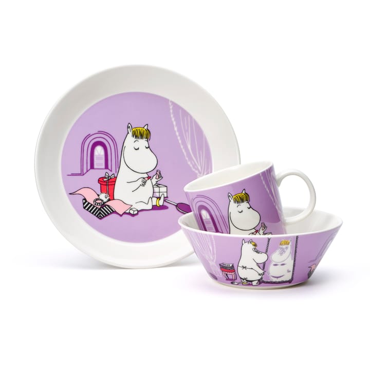 Snorkmaiden purple Moomin plate, purple Arabia