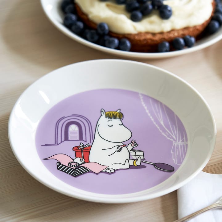 Snorkmaiden purple Moomin plate, purple Arabia