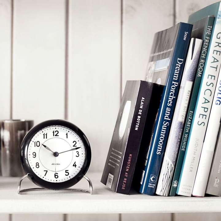 AJ Station table clock, black Arne Jacobsen Clocks