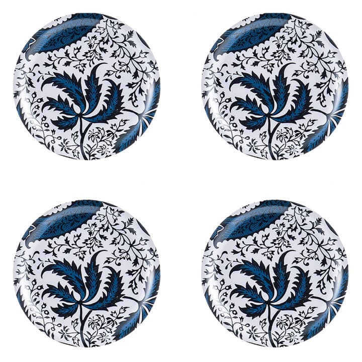 Indian Indigo glass coaster 4-pack - Ø 11 cm - Åry Home