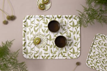 Mougli Green tray 20x27 cm - Green-white - Åry Home