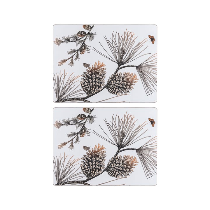 Pine Cone placemat 2-pack, Cotton white Åry Home