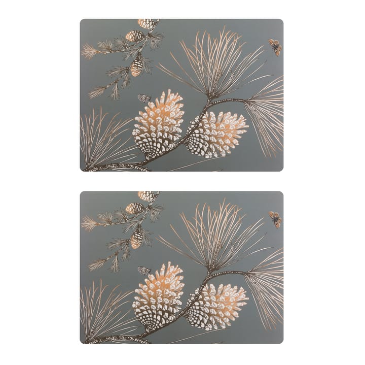 Pine Cone placemat 2-pack, moss grey Åry Home