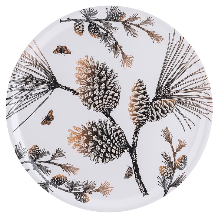 Pine Cone tray Ø 38 cm, Cotton white Åry Home