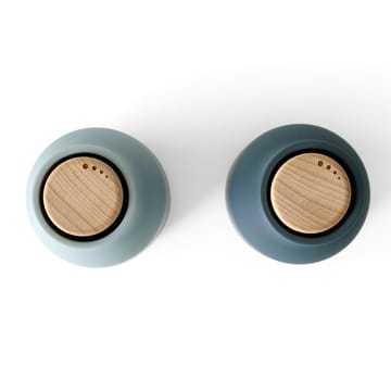 Bottle Grinder spice mill 2-pack - blues (beech-wood lid) - Audo Copenhagen