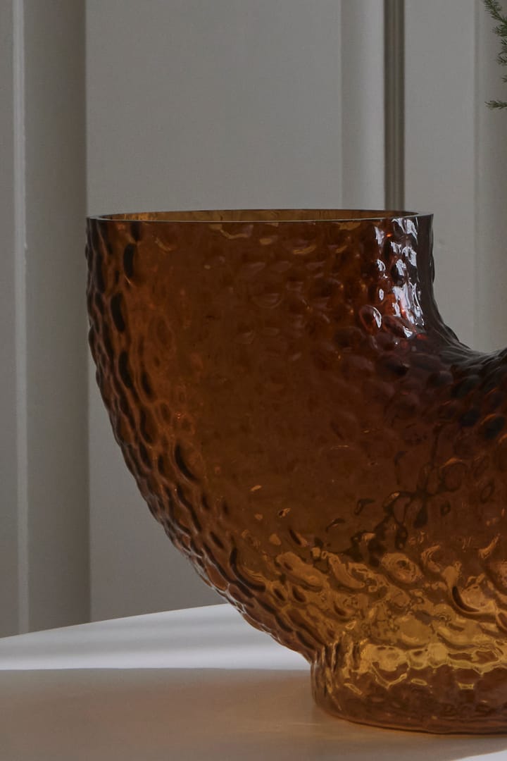 Arura vase low, Amber AYTM