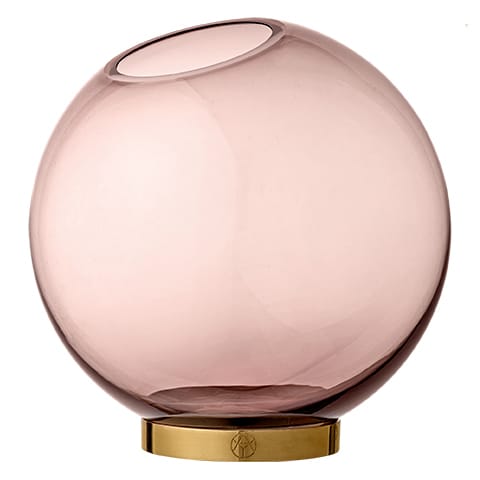 Globe vase large, pink-brass AYTM