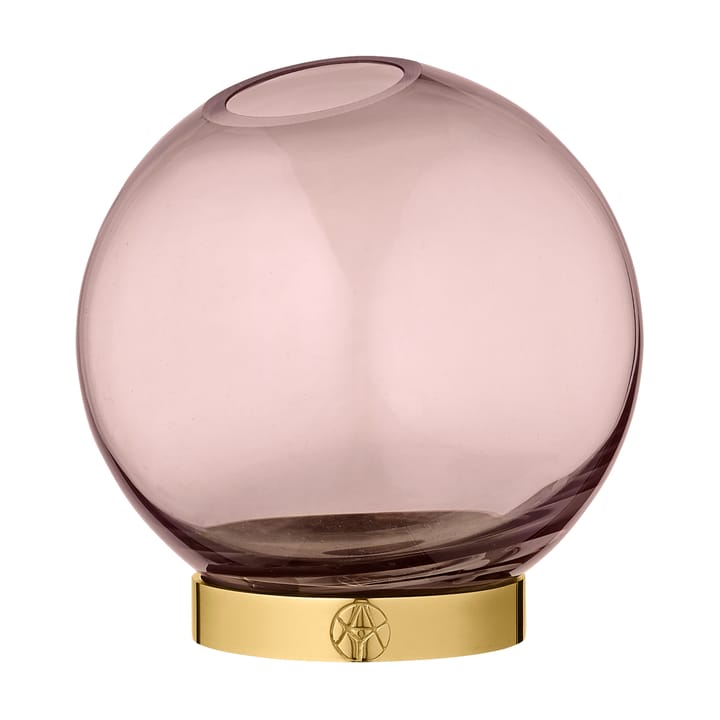 Globe vase small, pink-brass AYTM