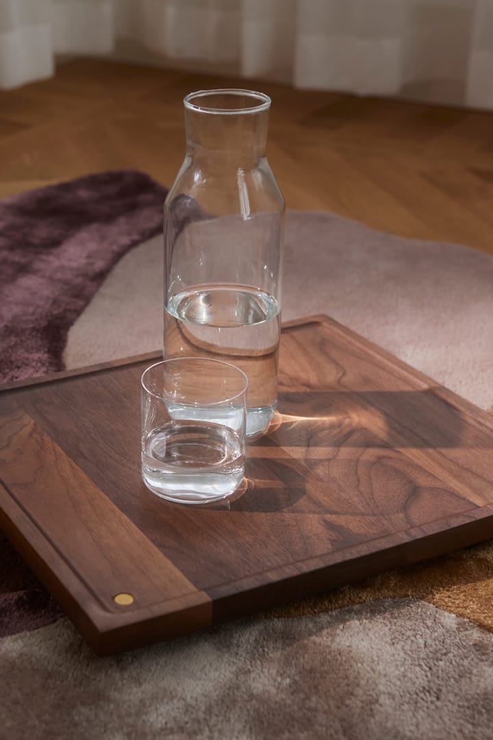 Sessio tray 34x40 cm, Walnut-Gold AYTM