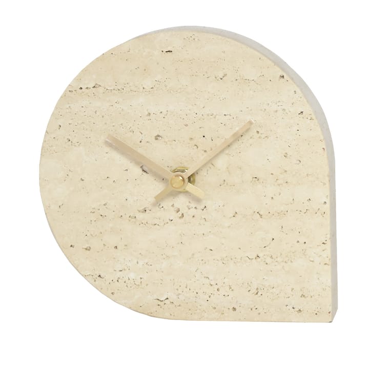 STILLA clock 15.8x16 cm, Travertine AYTM