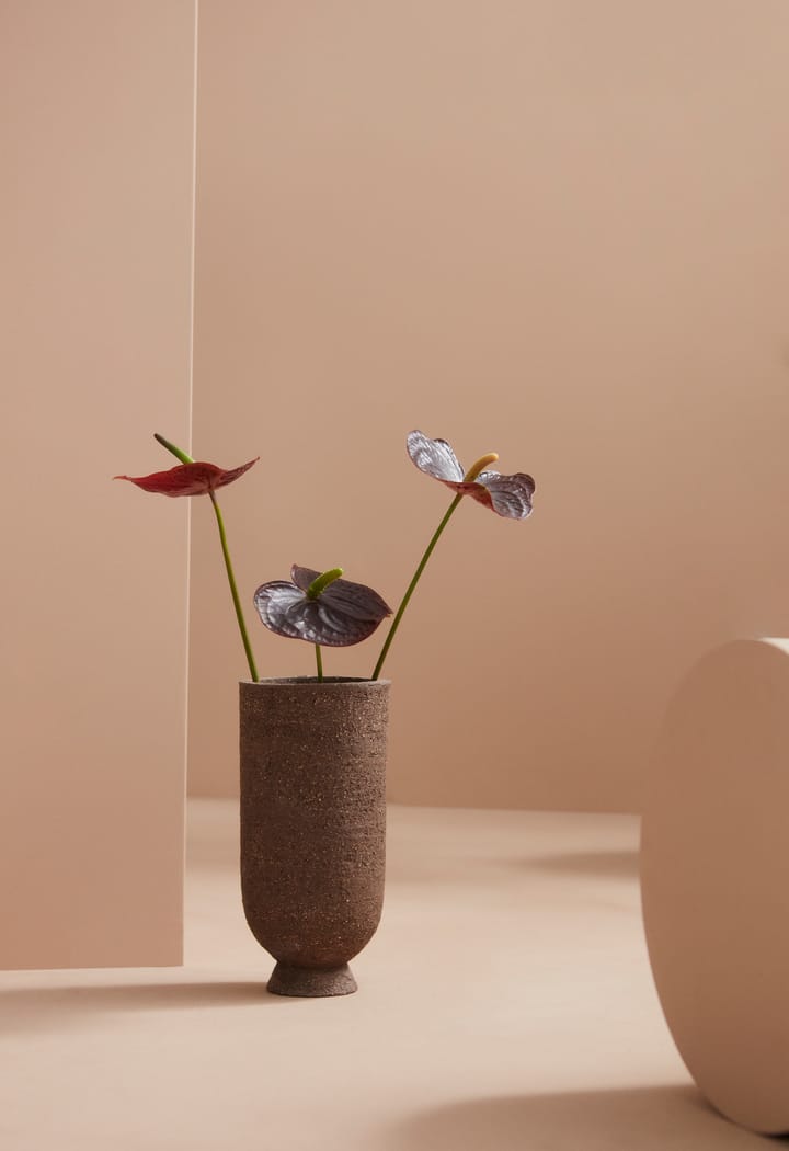 Terra flower pot-vase Ø13 cm, Java brown AYTM