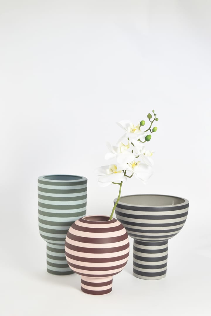 Varia vase 30 cm, Dusty green-forest AYTM