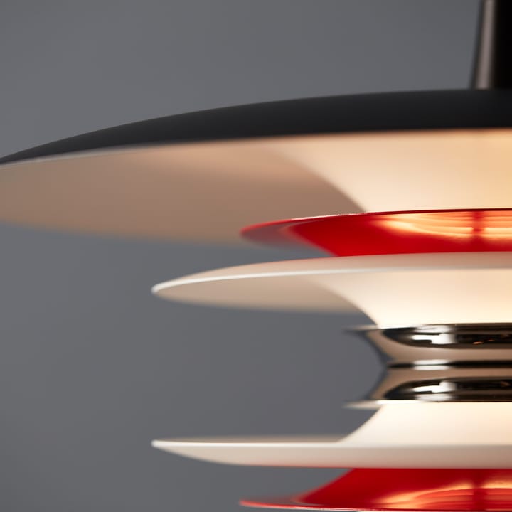 Diablo ceiling lamp Ø40 cm, Matte black-smooth red Belid