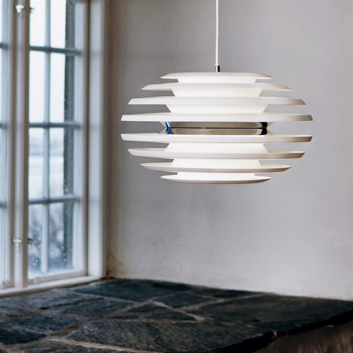 Ellipse ceiling lamp, matte white, chrome Belid