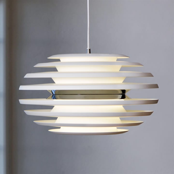 Ellipse ceiling lamp, matte white, chrome Belid