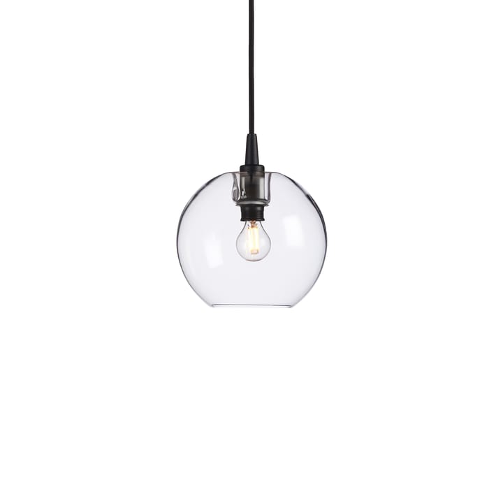 Gloria pendant lamp Ø19 cm, Black-clear glass Belid