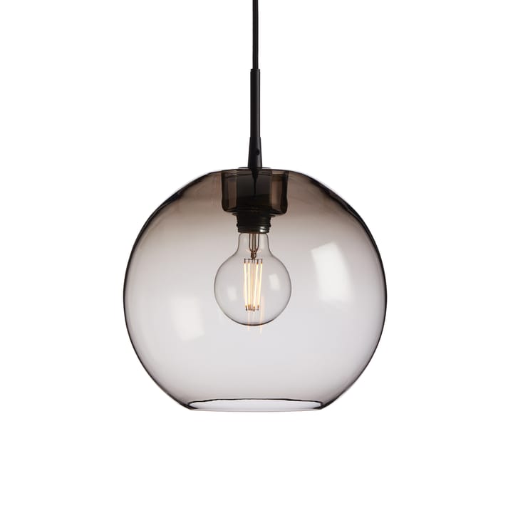 Gloria pendant lamp Ø32 cm, Black-smoke coloured glass Belid