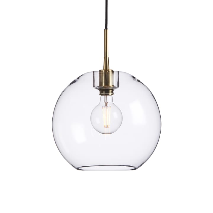 Gloria pendant lamp Ø32 cm, brass-clear glass Belid