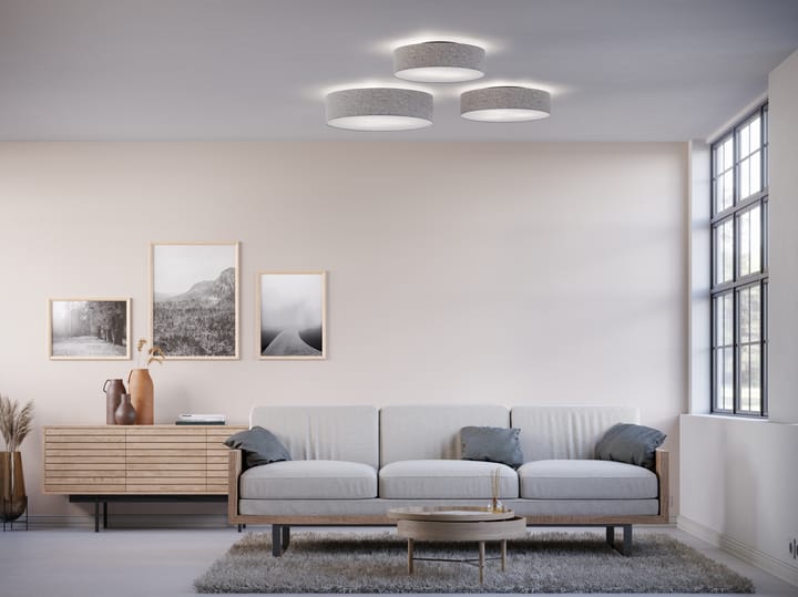 Soft ceiling lamp Ø60 cm, grey wool Belid