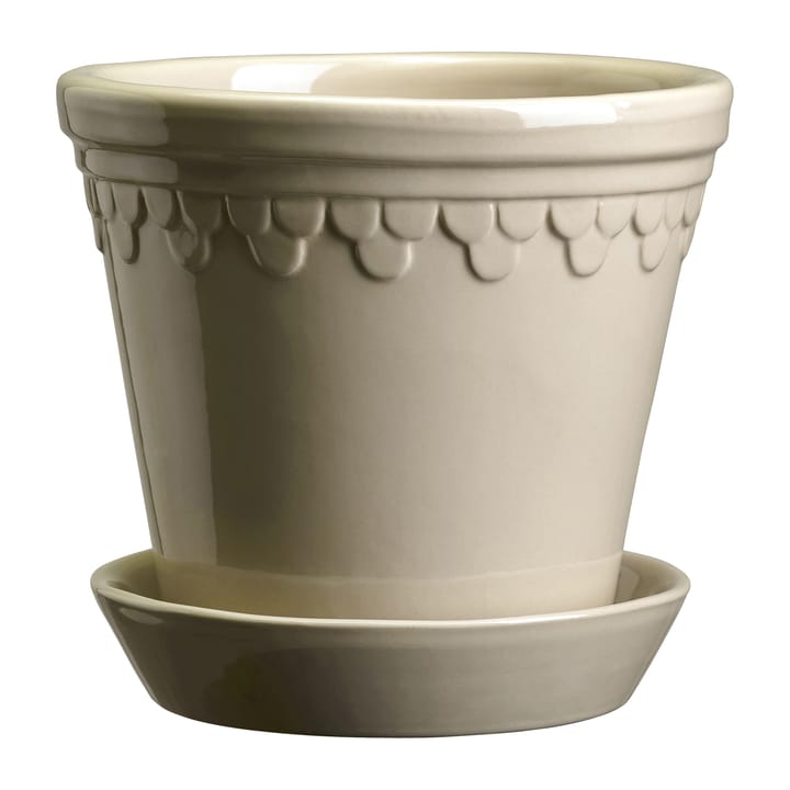 Copenhagen flower pot glazed Ø10 cm, Sand stone Bergs Potter