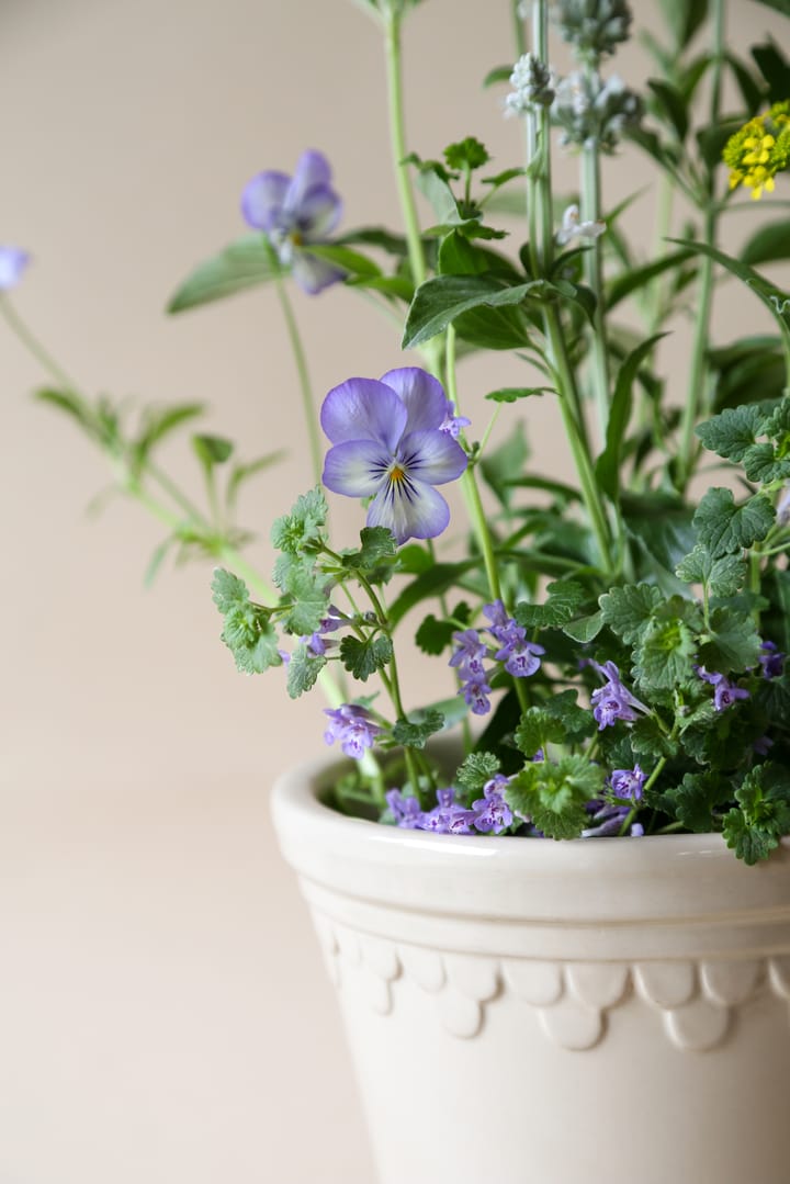 Copenhagen flower pot glazed Ø10 cm, Sand stone Bergs Potter