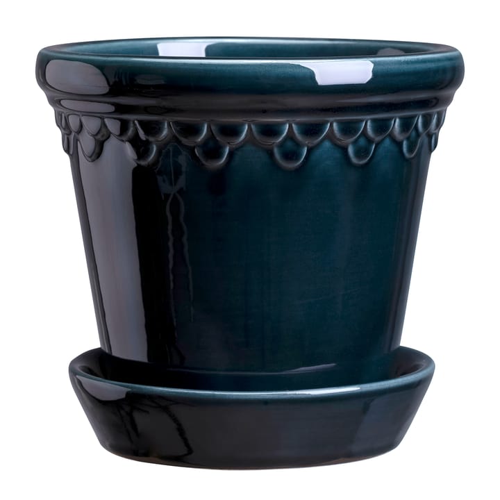 Copenhagen flower pot glazed Ø16 cm, Blue Bergs Potter