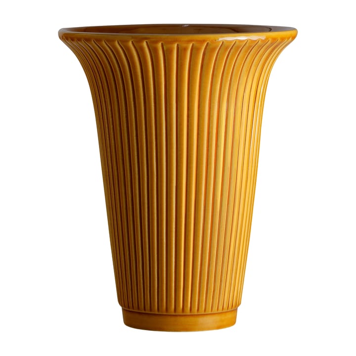 Daisy vase glazed Ø12 cm, yellow Bergs Potter